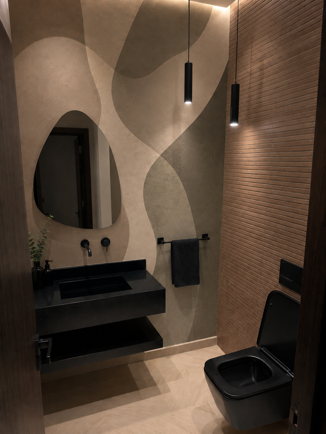 Lave-mains & fresque murale